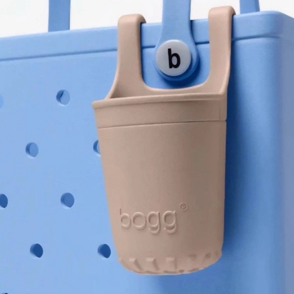 New -Bogg Bag Bevy Cupholder & Beyond Rubber Water Proof With Hooks, latte color